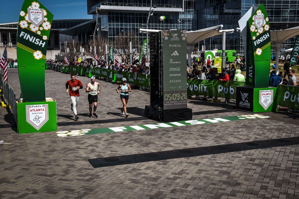 Crossing the finish line